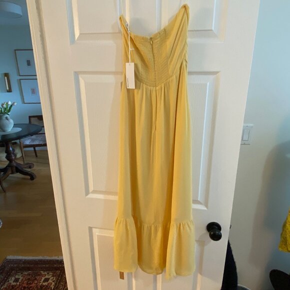 Reformation Strapless Yellow Dress - Picture 6 of 8